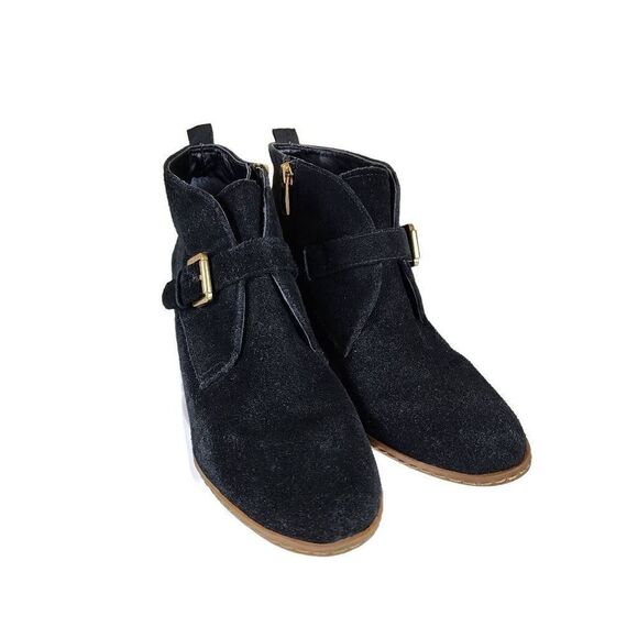 Franco Sarto Lamerosa Women’s Ankle Boots Monk Strap Black Suede, Size 8.5 - Picture 4 of 16